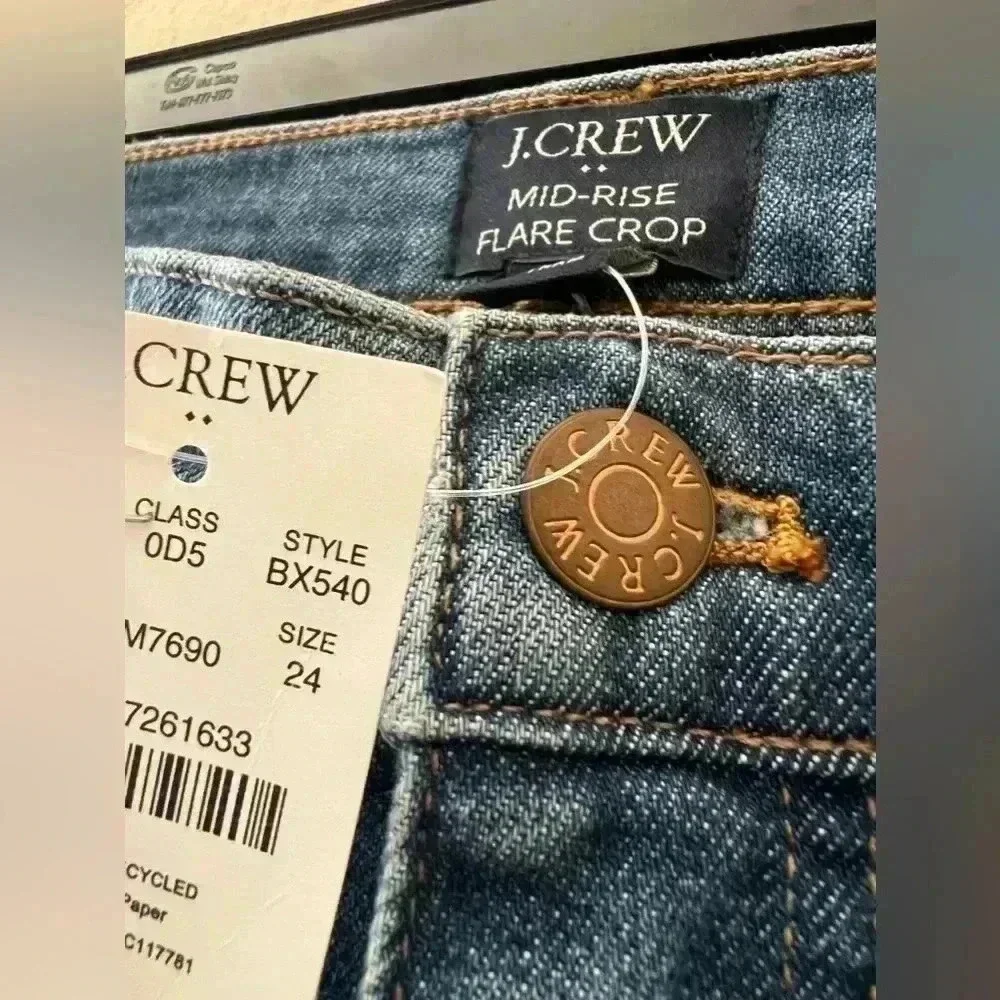 JCREW Flare crop mid-rise jean in all-day stretch - NWT